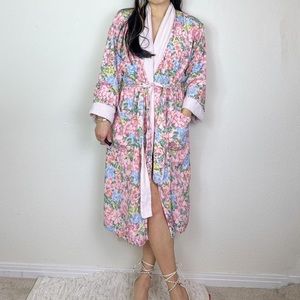 Vintage Victorias Secret Gold Label Floral Robe